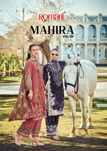 Mahira Vol 8 By Romani Cotton Self Printed Dress Material Exporters In India
